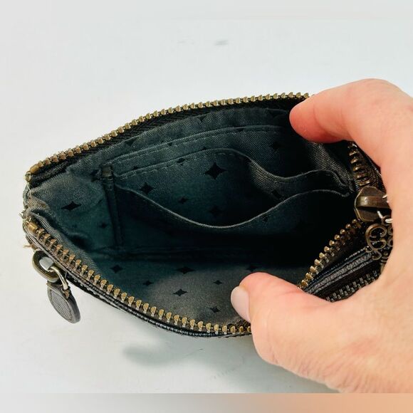 Fossil Metallic Leather Pouch 6” x 3.5” - Picture 7 of 11